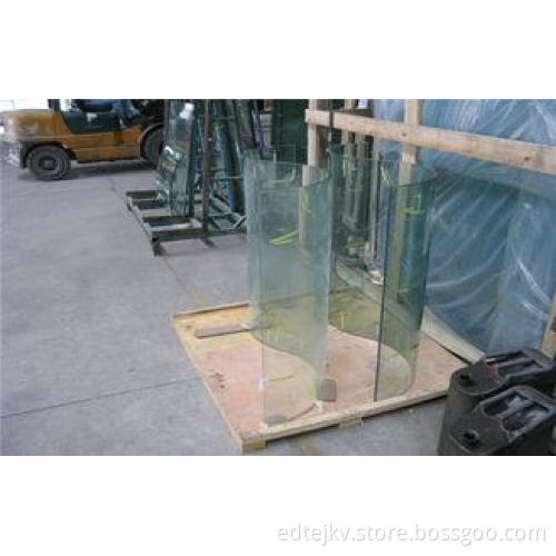 Heat Insulated Clear Curved Tempered Glass For Shower Enclo